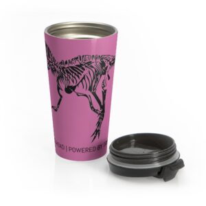 Built For The Road Dinosaur Travel Mug 15 Oz. Pink