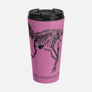 Built For The Road Dinosaur Travel Mug 15 Oz. Pink