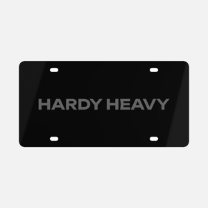 Hardy Heavy Metal License Plate Black