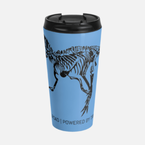 Built For The Road Dinosaur Travel Mug 15 Oz. Light Blue