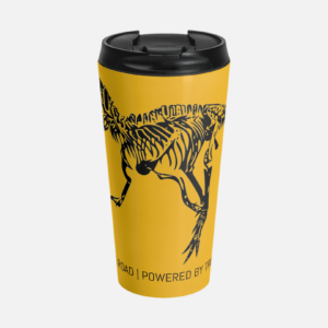 Built For The Road Dinosaur Travel Mug 15 Oz. Yellow