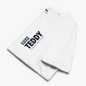 Luxe Teddy Duo-Blue Logo Organic T-Shirt