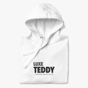Luxe Teddy Duo-Grey Logo Hoodie